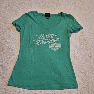 Harley Davidson women's Medium short sleeve shirt Portland, Oregon VGUC